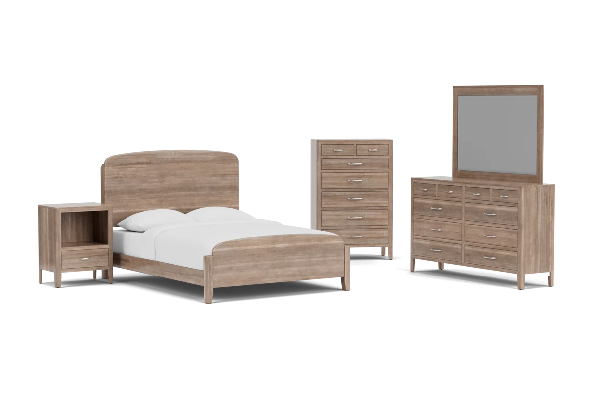 Brighton Maple Pebble Stone Queen 5-Piece Set placeholder